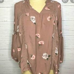 Blush pink with balloon sleeves spring top